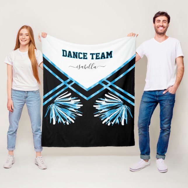 Manta Polar Equipo de danza negro, blanco y azul bebé (In situ)