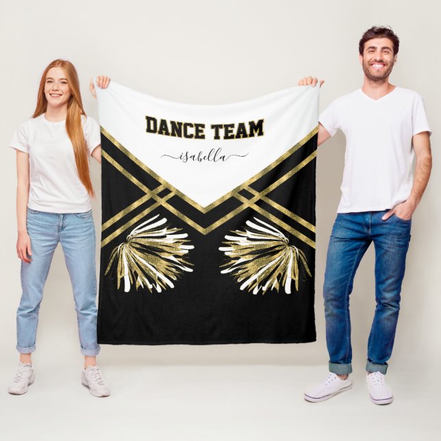 Manta Polar Equipo de danza: negro, blanco y dorado. (In situ)