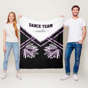Manta Polar Equipo de danza: negro, blanco y púrpura.