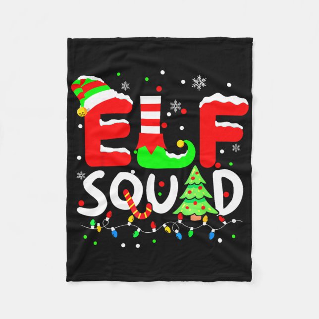 Manta Polar Equipo de elfos Navidad Pareo Familia Niño Gi (Anverso)