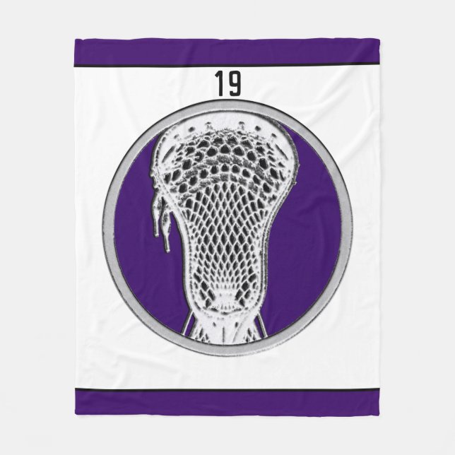 Manta Polar Equipo de Lacrosse Púrpura (Anverso)
