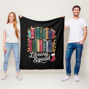 Manta Polar Equipo de Lectura de Amantes de Libros de Navidad