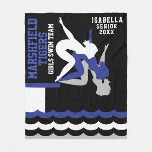 Manta Polar Equipo de natación - Azul y negro
