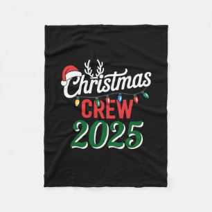 Manta Polar Equipo de Navidad Personalizado 2025 Familia de Na