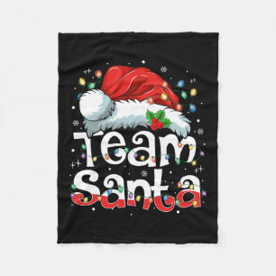 Manta Polar Equipo de Navidades de Santa Claus Familia coincid