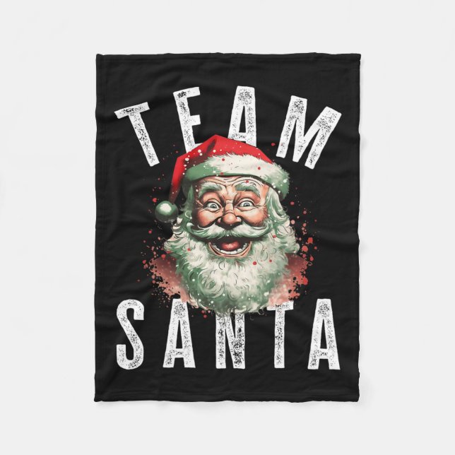 Manta Polar Equipo de Santa Navidades Graciosa Navidad Santa C (Anverso)