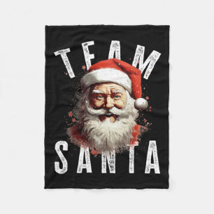 Manta Polar Equipo de Santa Navidades Graciosos Navidad Santa 