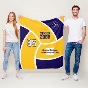 Manta Polar Equipo de voleibol senior texto personalizado y co