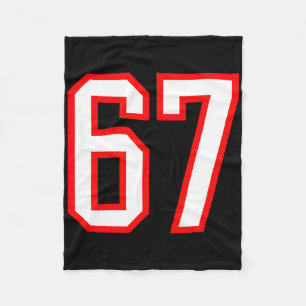 Manta Polar Equipo deportivo número #67 blanco rojo universita
