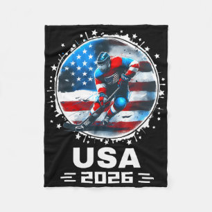 Manta Polar Equipo Estados Unidos 2026 Bandera Americana De Ho