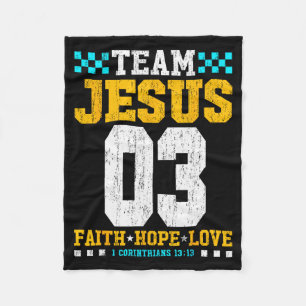 Manta Polar Equipo Jesús 03 Fe Esperanza Amor Biblia Cristiana
