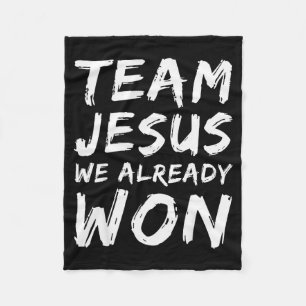 Manta Polar Equipo Jesús Ya Ganamos Fe Cristiana Creyente
