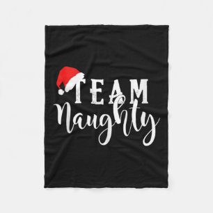 Manta Polar Equipo travieso - Equipo lindo Navidades divertido