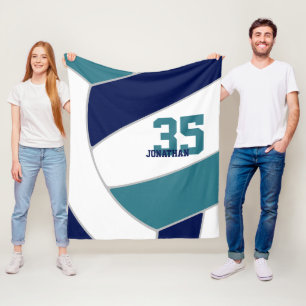 Manta Polar equipo verde azulado azul marino colores de voleib