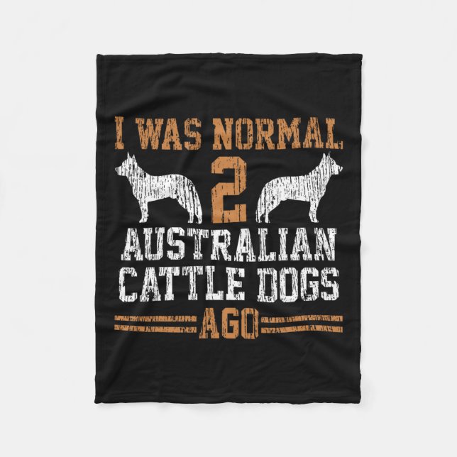 Manta Polar Era Normal Dos Perros Ganados Australianos Hace Re (Anverso)