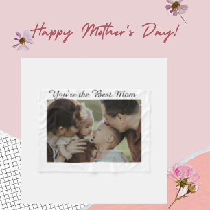 Manta Polar Eres la mejor mamá, Personalizado.