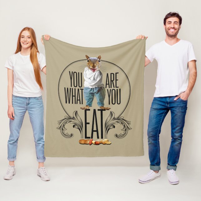 Manta Polar Eres Lo Que Comes - Graciosas Nueces De Ardilla (In situ)