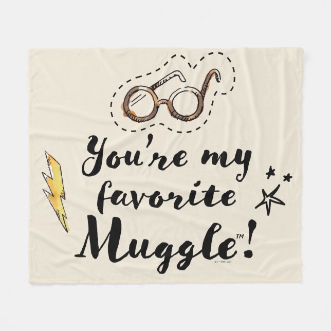 Manta Polar Eres mi favorito Muggle™ (Frente (Horizontal))