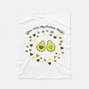 Manta Polar Eres mi mantequilla mitad amor aguacates