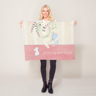 Manta Polar Eres mi mejor amigo Personalizado de ratones blanc