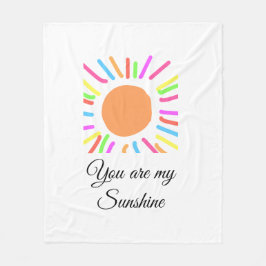 Manta Polar eres mi sol naranjas amarillos rayos solares añadi