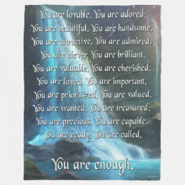 Manta Polar Eres suficiente - Fleece Blanket