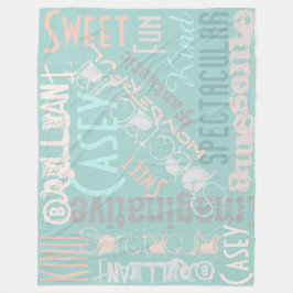 Manta Polar Eres un maravilloso nombre personalizado Palabras 