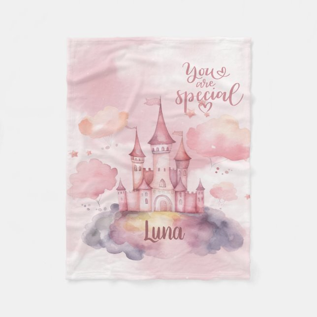 Manta Polar Eres un palacio especial en la nube rosa (Anverso)