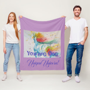 Manta Polar ¡Eres Un Único Unicornio! Arco de arco iris