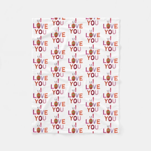 Manta Polar Eric Carle | Caterpillar te amo (Anverso)