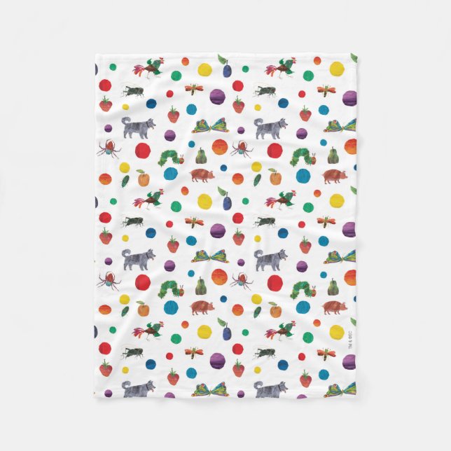 Manta Polar Eric Carle | Patrón de animales Eric Carle (Anverso)