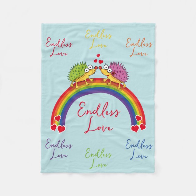 Manta Polar Erizos enamorados (Anverso)