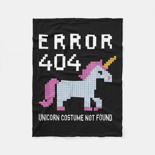Manta Polar Error 404 Unicorn Costume Found Halloween Programm (Anverso)