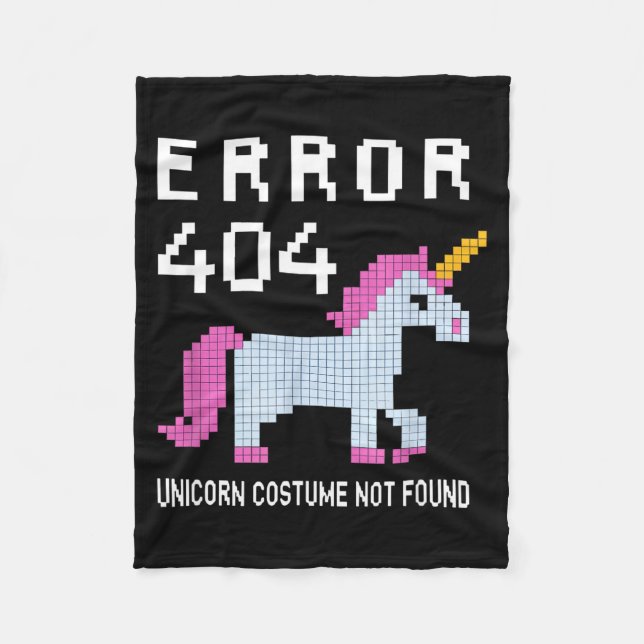 Manta Polar Error 404 Unicorn Costume Found Halloween Programm (Anverso)