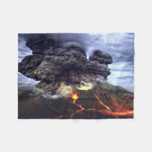 Manta Polar Erupción del volcán en la montaña