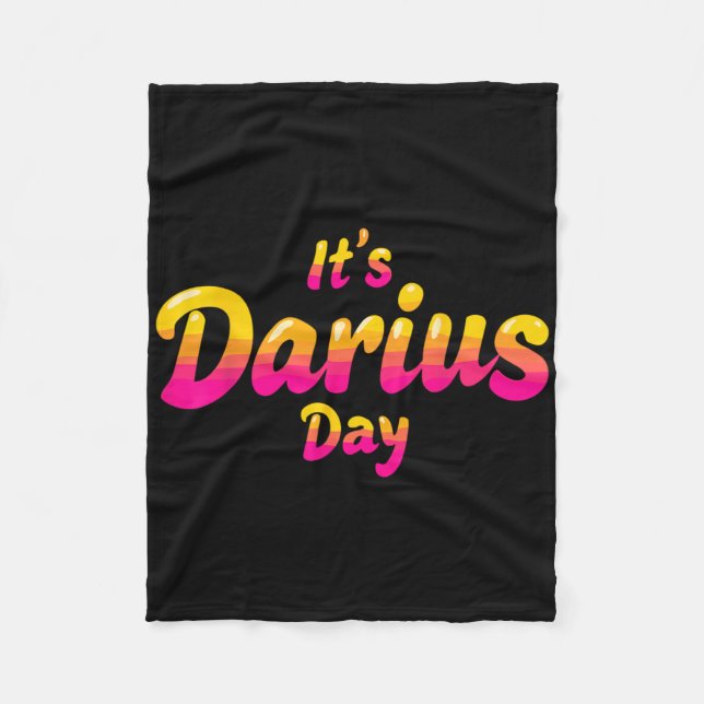 Manta Polar Es Darius Day Meme Divertido – Celebra el Amor3  (Anverso)