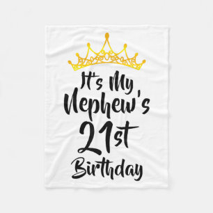 Manta Polar Es el 21 cumpleaños de mi sobrino Corona Feliz 21