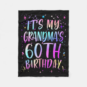 Manta Polar Es el 60 cumpleaños de mi abuela Colorido Feliz 60