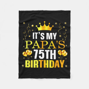 Manta Polar Es el 75 cumpleaños de mi papá Feliz cumpleaños 75