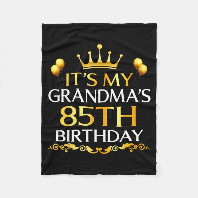 Manta Polar Es el 85 cumpleaños de mi abuela Feliz cumpleaños  (Anverso)