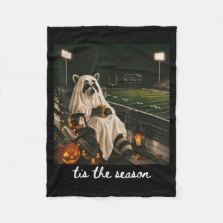 Manta Polar Es La Temporada Fútbol Mapache Fantasma Halloween