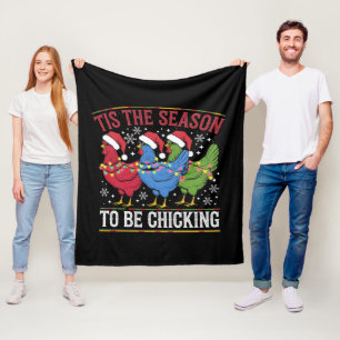 Manta Polar Es La Temporada Para Ser Pollito Navideño Pollo Oc