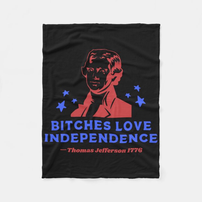 Manta Polar Es Love Independence Funny 4 De Julio Thomas Jeff (Anverso)