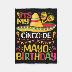 Manta Polar Es mi Cinco De Mayo cumpleaños 5 de mayo de cumple