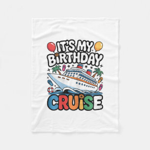 Manta Polar Es mi cumpleaños Crucero Rosa Lindo Viaje al Mar M