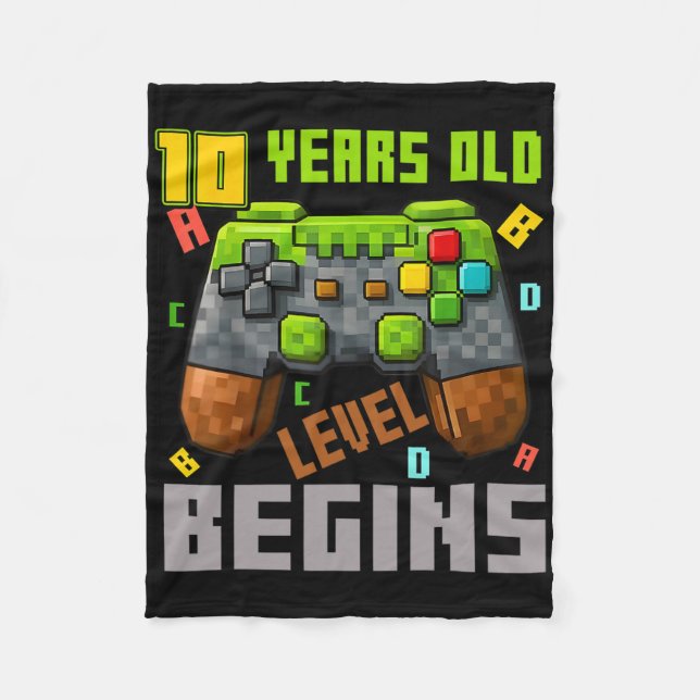 Manta Polar Es mi cumpleaños número 10 Pixel Gaming Controller (Anverso)