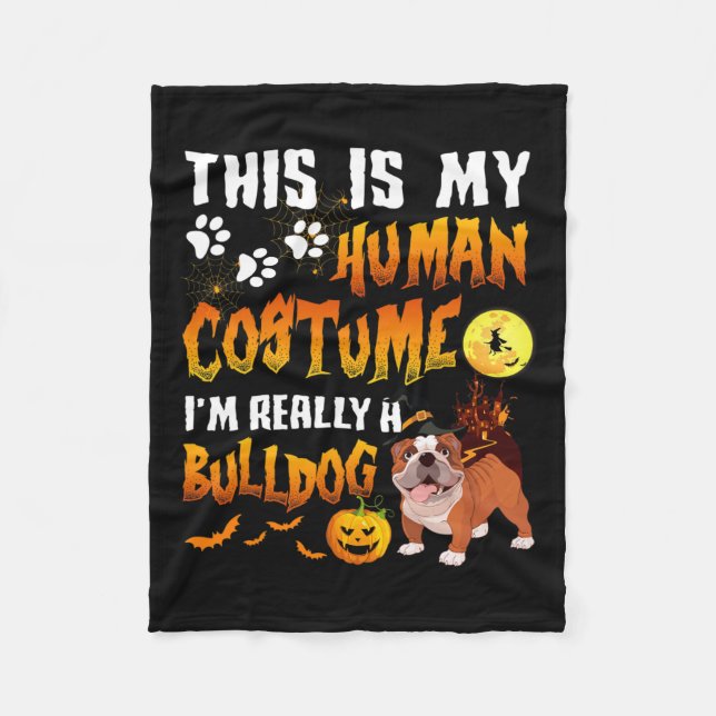 Manta Polar Es mi disfraz humano, en realidad soy un Bulldog H (Anverso)