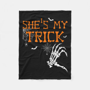 Manta Polar Es Mi Trick Hes Mi Tremendo Halloween Pareja Skele