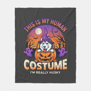 Manta Polar Es traje humano Husky Pumpkin Halloween Fantasmas_