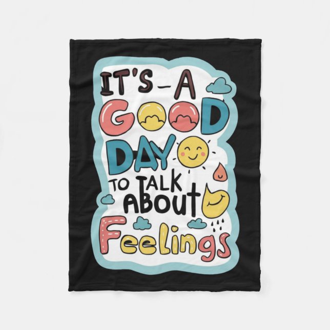 Manta Polar Es un buen día para hablar de ropa de sentimientos (Anverso)